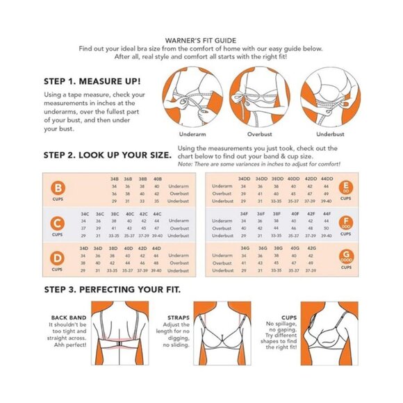 **Warner's** Womens Bra 34B Simply Perfect Underwire Smooth Look Black LACE - Picture 4 of 5